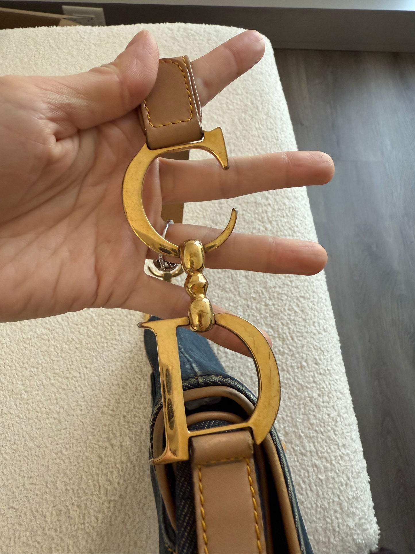 Dior Vintage Denim Saddle Hnadbag
