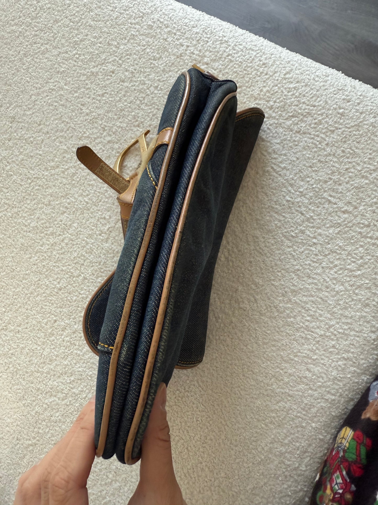 Dior Vintage Denim Saddle Hnadbag