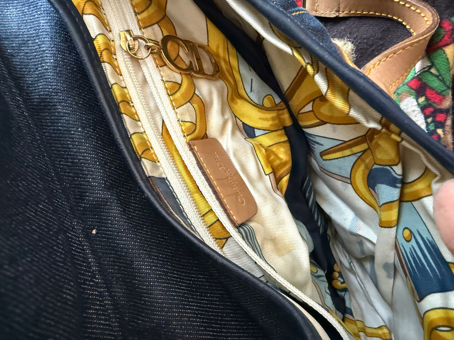 Dior Vintage Denim Saddle Hnadbag