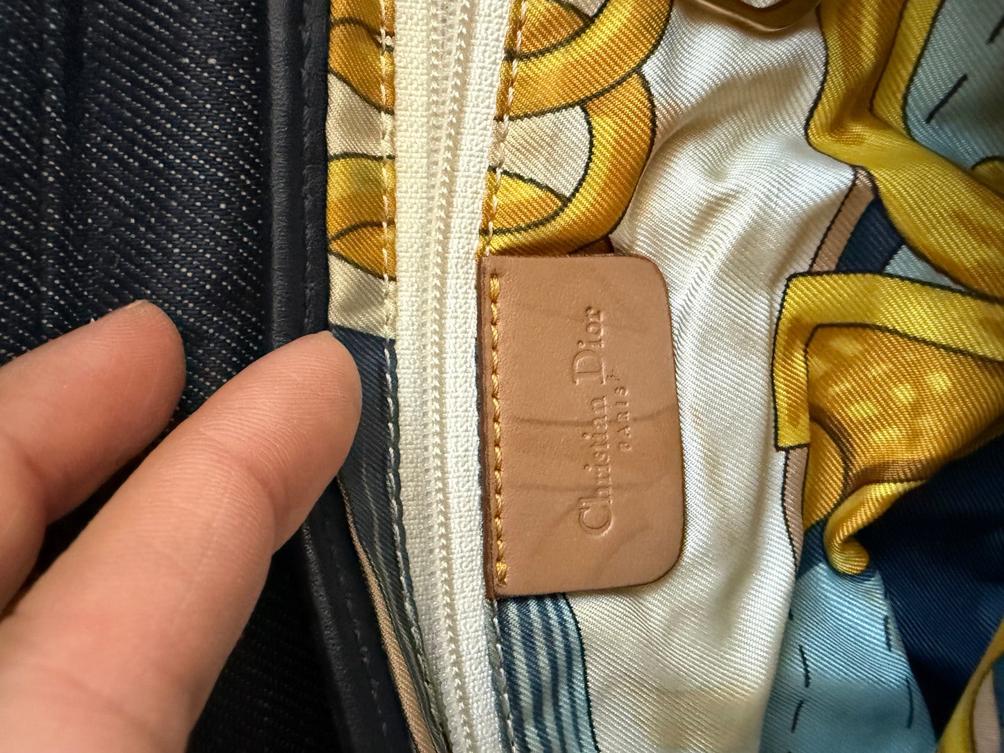 Dior Vintage Denim Saddle Hnadbag