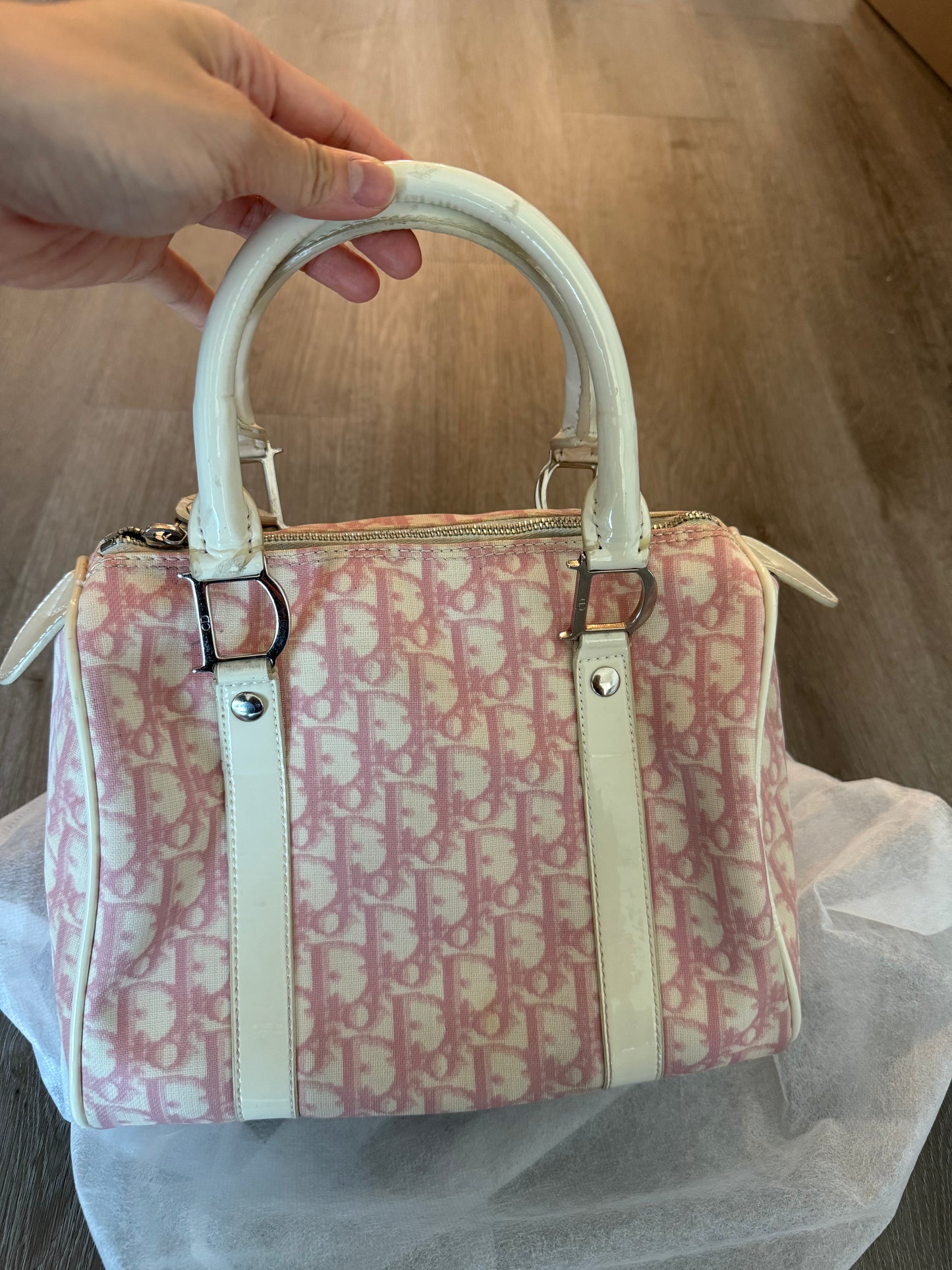 Dior vintage trotter Boston bag