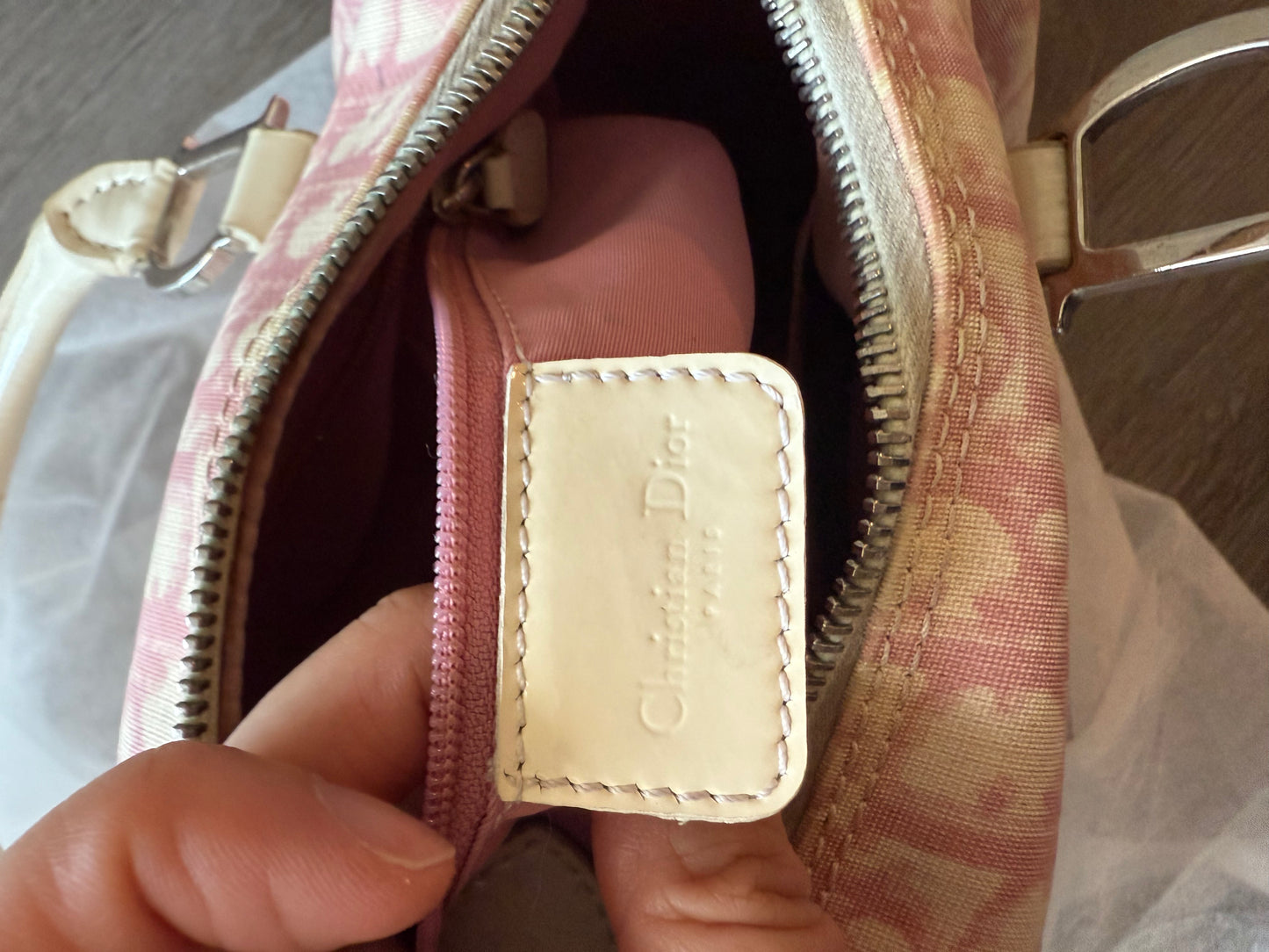 Dior vintage trotter Boston bag