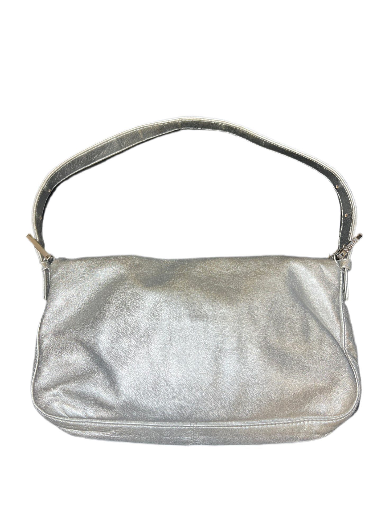 Fendi Silver Rhinestone Baguette Hnadbag