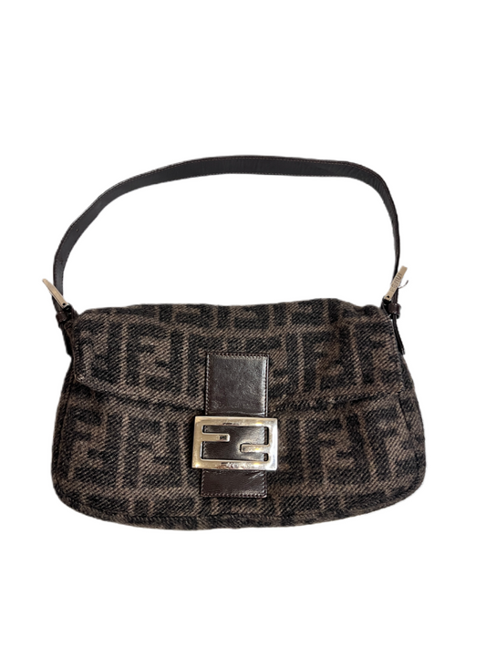 Fendi Zucca Wool Baguette