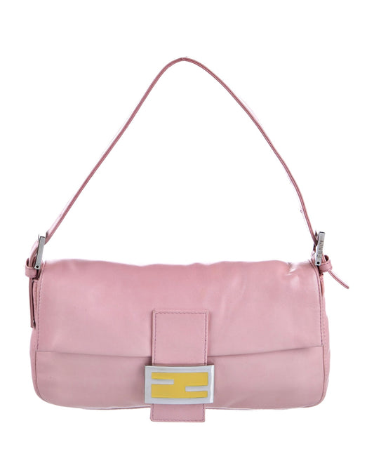 Fendi Pink leather Baguette