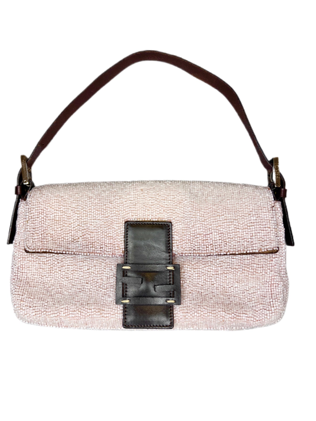 Fendi Beaded Baguette light pink