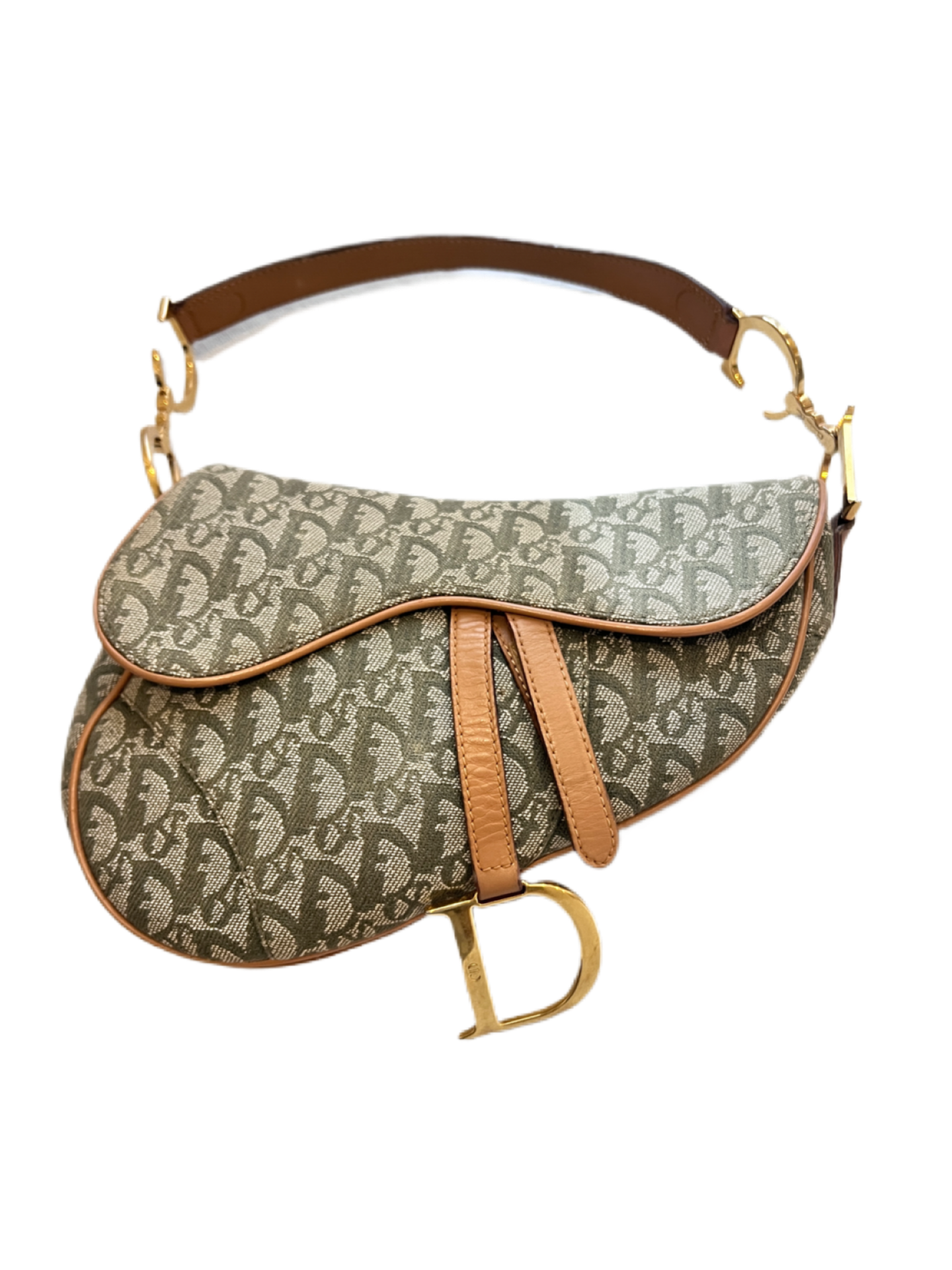 Dior Vintage Cloth Saddle  green