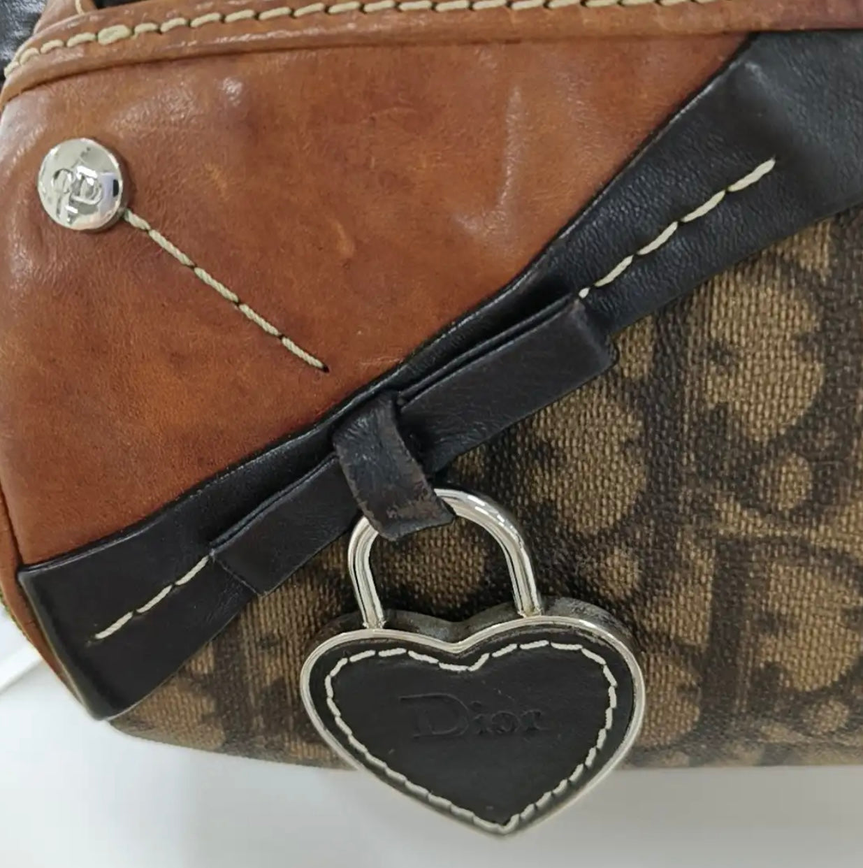 Dior Brown Monogram Romantique Trotter Shoulder Bag